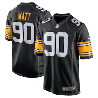 youth nike tj watt black pittsburgh steelers alternate game